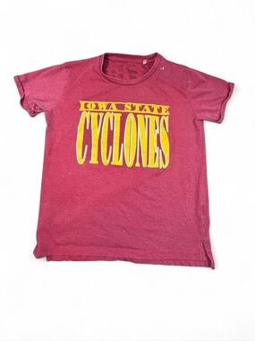 Iowa State Cyclones Pressbox Tee Red Vintage Style Women’s Large Fits Medium